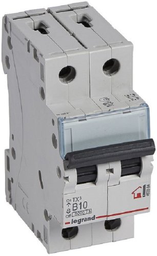 Выключатель автоматический Legrand TX3 6000 2п 10А B 6кА картинка